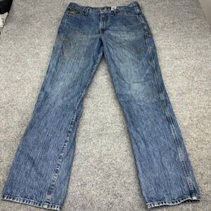 Cinch Up Denim Jeans Mens 36x36 Blue Medium Wash Western Workwear Straight Leg